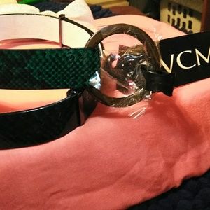 ☀️🐍WCM GENUINE PYTHON AND LEATHER ADJUSTABLE BELT